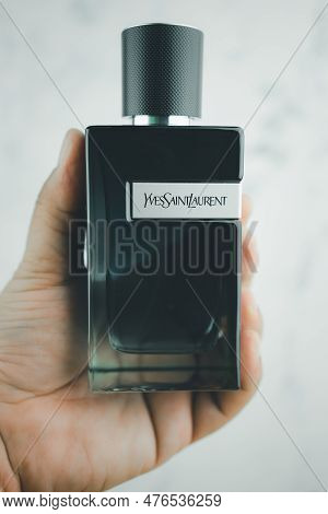 Samut Prakan, Thailand - May 19, 2023 : The Fragrance For Men By Yves Saint Laurent In 100ml Packs O