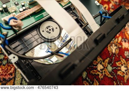 Paris, France - Mar 10, 2023: View Of A Super Audio Cd Dsd Compact Disc Hybrid Die Walkure By Richaa