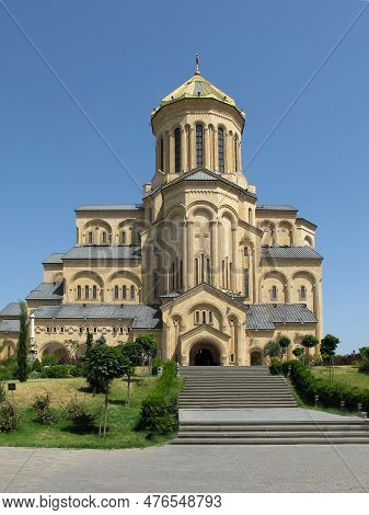 The Holy Trinity Cathedral Of Tbilisi Commonly Known As Sameba In Georgia