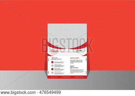 Corporate Business A4 Flyer Vector Template Design For A Digital Marketing Company Annual Report Geo