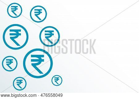 Indian Digital Rupee Symbol Banner For Bright Future Financial System Vector