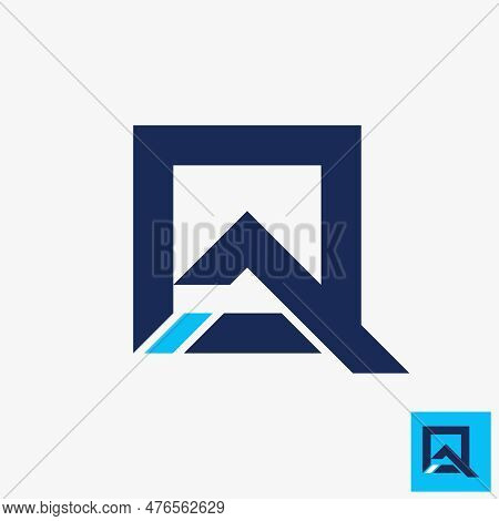 Simple And Unique Letter Or Word Q Font In Creative Rectangle Square Image Graphic Icon Logo Design 