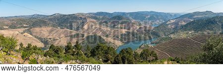 Viewpoint Of Vargelas Allows To See A Vast Landscape On The Douro And Its Man-made Slopes. Douro Reg