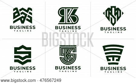 Minimalist Line Letter Sv Sk Sm Logo Design Brand. Geometric Initial Sv Sk Sm.