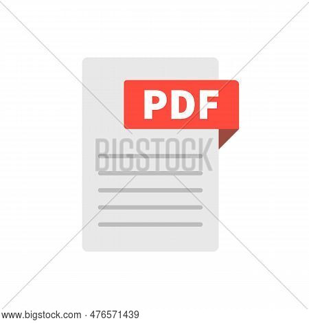 Pdf File Icon. Electronic Documents. Editable Vectors.