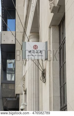 London, Uk - May, 7, 2023 : London Branch Of The Bank Of China. The Boc Is A Chinese State-owned Com