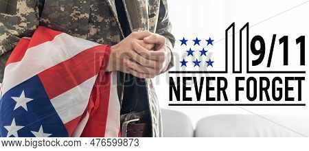 Patriot Day September 11 9 Usa Banner - United States Flag Or Merican Flag, 911 Memorial And Never F