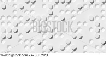 Random Inset And Outset White Circle Or Cylinder Background Wallpaper Banner Pattern Frame Filling T
