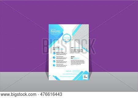 Corporate Business A4 Flyer Vector Template Design For A Digital Marketing Company Annual Report Geo