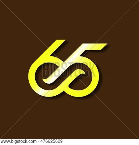 Vector Is Monogram Number 6 And 5. Infinity, Elegant And Unique.