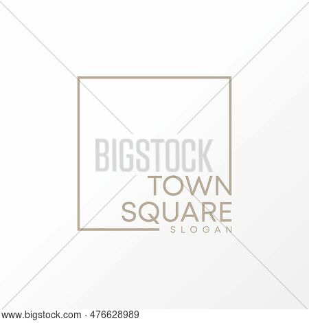 Logo Design Graphic Concept Creative Abstract Premium Free Vector Stock Letter Town Square With Rect