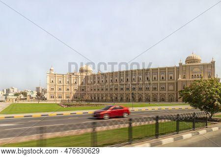 Sharjah, United Arab Emirates, March 17, 2023 : View From The Window Of The Sharjah Municipality - M