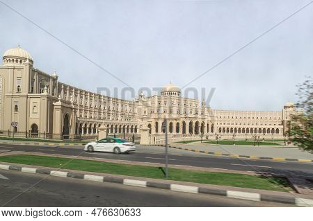 Sharjah, United Arab Emirates, March 17, 2023 : View From The Window Of The Sharjah Municipality - M