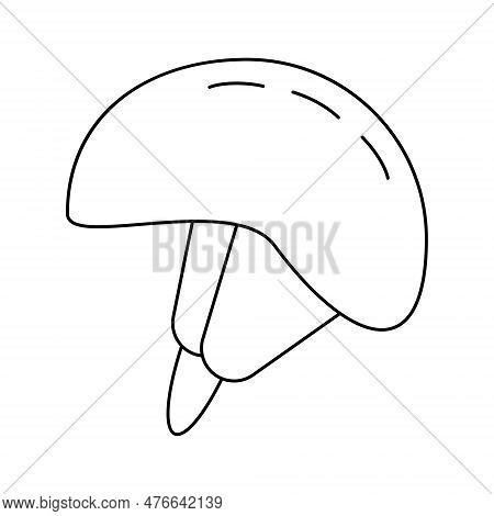 Vector Outline Illustration Of The Snowboarding Helment