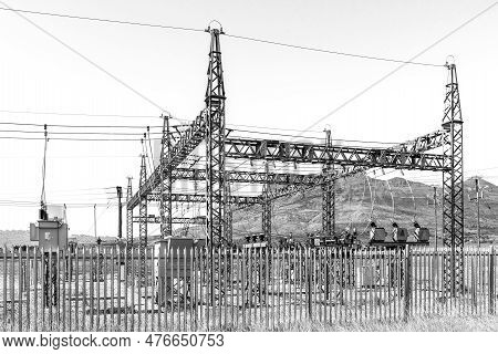 Leeurivier Substation On Road R303 In The Koue Bokkeveld Region Of The Western Cape Province. Monoch