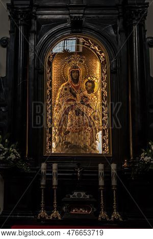 Czerna, Poland April 21, 2023: Image Of Our Lady Of The Scapular In The Monastery In Czerna, Poland.