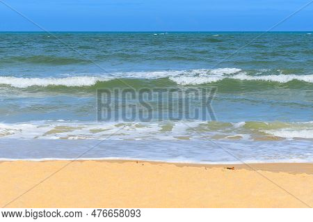 The Landscape Of A Brazilian Northeast Beach, Trancoso - Nativos Beach, Porto Seguro - Bahia State. 