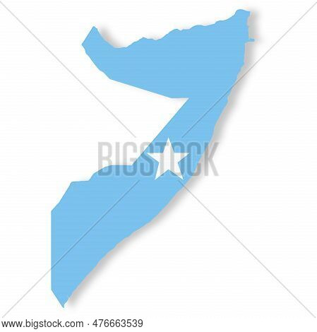 Somalia Flag Map With Clipping Path 3d Illustration