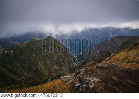 Lombo Do Moleiro Village In The Valley Mountains Of The Island Of Madeira. Portugal. October 2021