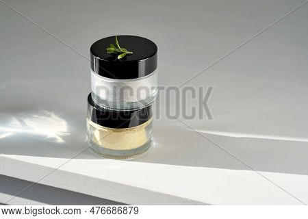 Two Closed Jars Of Enzime Face Scrub.