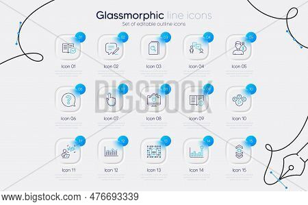 Set Of Salary, Shoulder Strap And Approved Documentation Line Icons For Web App. Consulting Business