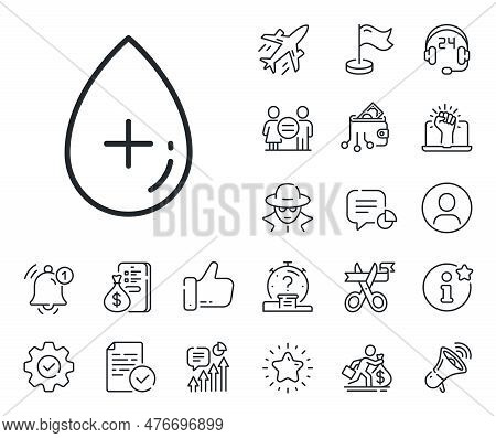 No Artificial Colors Sign. Salaryman, Gender Equality And Alert Bell Outline Icons. Oil Serum Line I