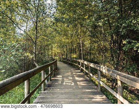 Wooden Pathway In Fiaes, Santa Maria Da Feira - Portugal.