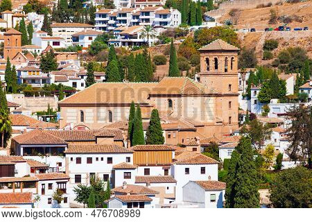 Parish Church Of Our Savior Or Iglesia Parroquial De Nuestro Salvador Aerial Panoramic View In Grana