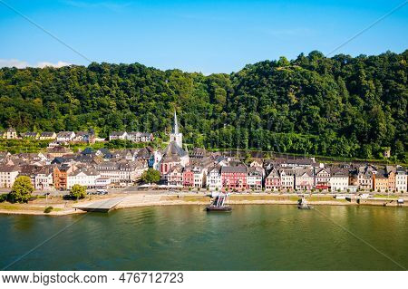 Sankt Goar Is A Town On The West Bank Of The Middle Rhine In Germany
