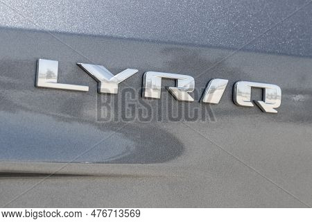 Fishers - Circa May 2023: Cadillac Lyriq Ev Electric Vehicle Display At A Dealership. Cadillac Offer