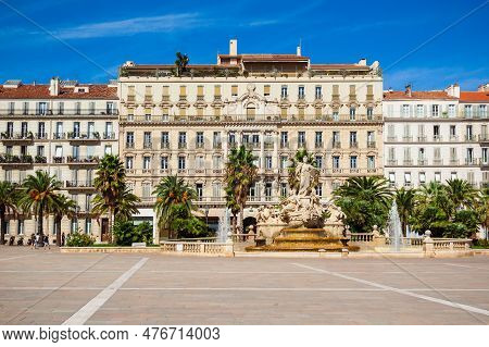 Freedom Square Or Place De La Liberte In The Centre Of Toulon City In France