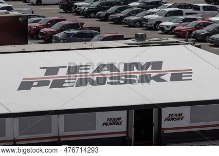 Indianapolis - Circa May 2023: Team Penske Tent At Indianapolis Motor Speedway. Team Penske Enters T