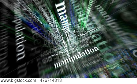 Manipulation Disinformation And Deep Fake News Headline Titles Media 3D Illustration