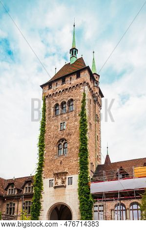 Swiss National Museum Or Landesmuseum Is Located In The Centre Of Zurich City In Switzerland