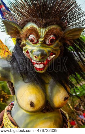 Ubud, Bali - March 04, 2011: Ogoh-ogoh Statues At The Ngrupuk Parade In Bali Island In Indonesia