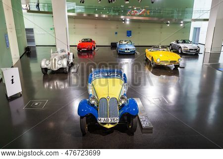 Munich, Germany - July 08, 2021: A 1939 Bmw 315 Or 315-1 Sport Roadster Car In Bmw Museum. It Is An 