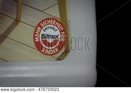 Aachen, Germany - November 7, 2022: Selective Blur On Bitrex Logo On A Chemical Product Containing I