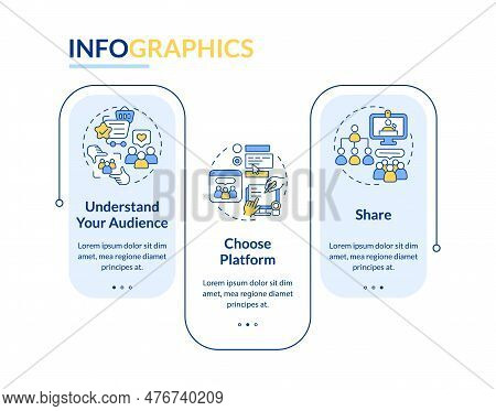 Start Micro Community For Business Rectangle Infographic Template. Data Visualization With 3 Steps. 
