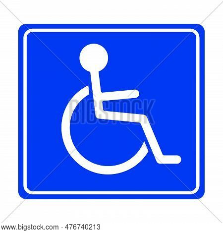 Blue Handicap Sign Vector & Photo (Free Trial) | Bigstock