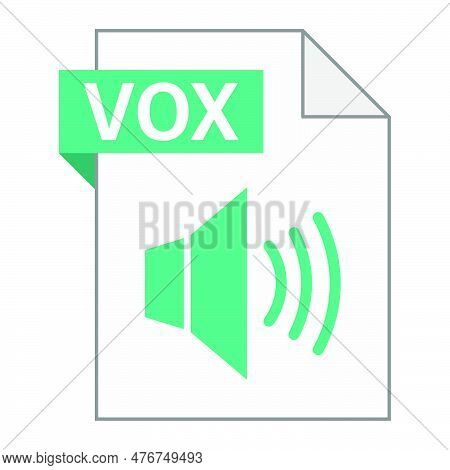 Modern Flat Design Of Vox File Icon For Web. Simple Style