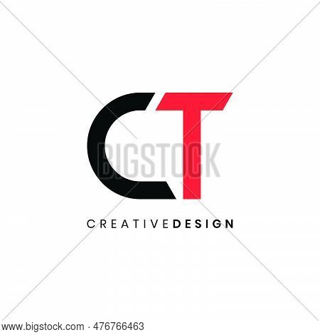 Modern Minimalist Letter Ct Logo Design Vector. Simple Initial Ct Logo Concept