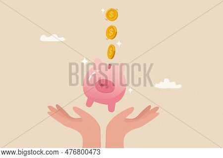 Frugality, Savings For Prosperity Or Financial Success, Building Wealth Or Thrifty, Budgeting Or Cut