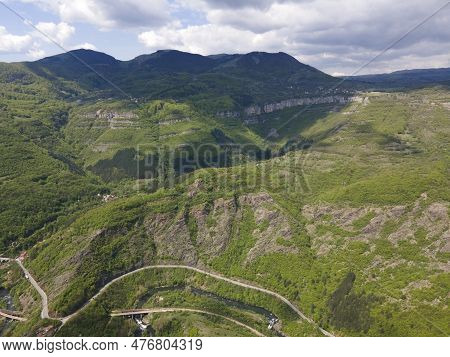 Aerial View Of Iskar Gorge Near Village Of Bov, Bulgaria