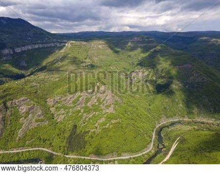 Aerial View Of Iskar Gorge Near Village Of Bov, Bulgaria