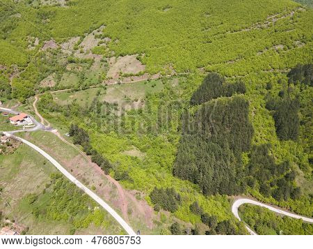 Aerial View Of Iskar River Gorge Near Village Of Ochindol, Bulgaria