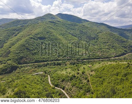 Aerial View Of Iskar River Gorge Near Village Of Ochindol, Bulgaria