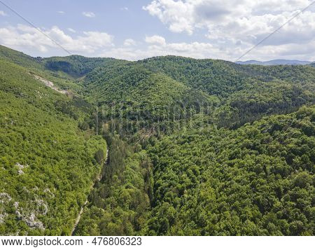 Aerial View Of Iskar River Gorge Near Town Of Lyutibrod, Bulgaria