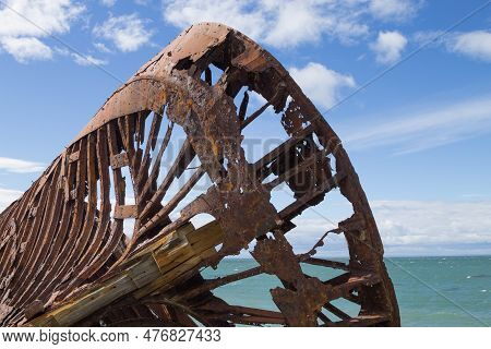 Wreckages On San Gregorio Beach, Chile Historic Site