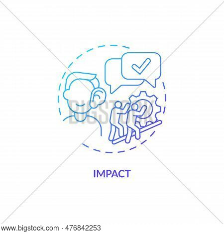 Impact Blue Gradient Concept Icon. Life Changing. Sense Of Belonging. Community Support. Personal Gr