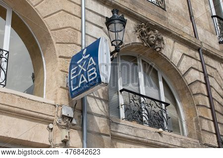 Bordeaux , Aquitaine  France - 05 09 2023 : Exalab Logo Brand And Text Sign Wall Entrance Facade Fro